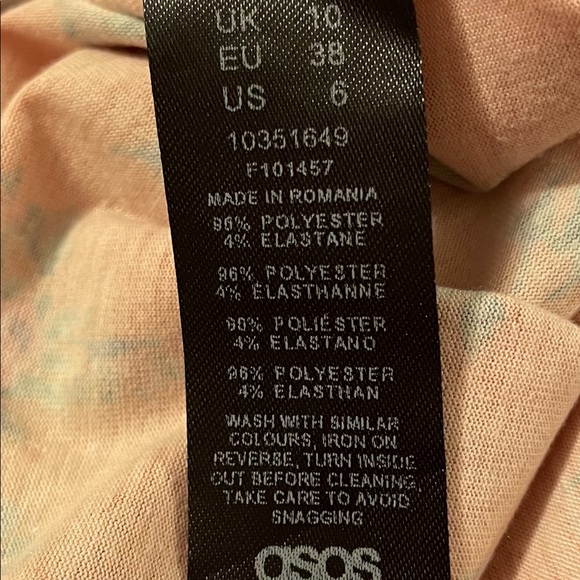 ASOS jumpsuit size 6 orange floral - Picture 9 of 11